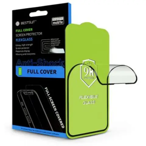 BESTSUIT 3D Full Cover 9H Flexible Glass kijelzővédő iPhone XR/11 fekete