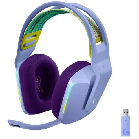 LOGITECH G733 Lightspeed Draht ohne gaming Headset RGB Lila