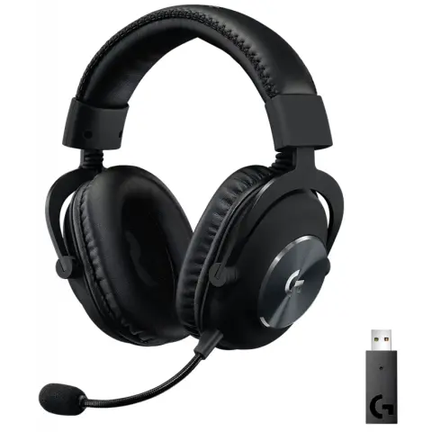 LOGITECH G PRO X Vezeték nélküli gaming fejhallgató 7.1 surround 2.4GHz LightSpeed BLUE VO!CE funkció Fekete