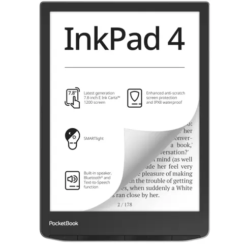 POCKETBOOK InkPad 4 - 7.8" 32GB Ezüst