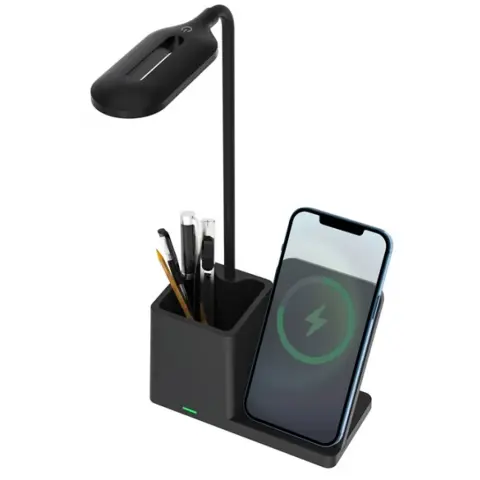 S-LINK SL-M9054 Asztali lámpa Wireless töltő 10W fekete