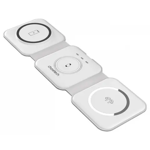 CHOETECH T588-F 3 in 1 Vezeték nélküli mágneses töltőállvány fehér