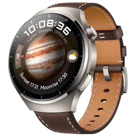 HUAWEI Watch 4 Pro sötétbarna bőr szíj