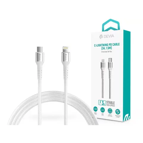 DEVIA USB 2.0 Type C Lightning Punjač/podaci Bijela 1.5m ST379307