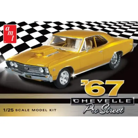 ROUND2 AMT 1/25 1967 Chevy Chevelle Pro Street autó modell