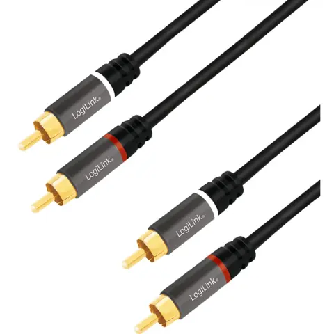 LOGILINK RCA Összekötő Fekete 1.5m CA1203