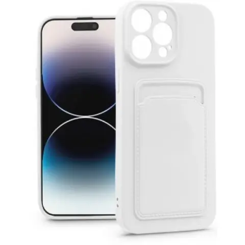 HAFFNER Card Case silikonski zadnji ovitek iPhone 14 Pro bel
