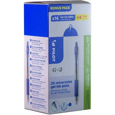 PILOT G-2 zseléstoll kék 20 db