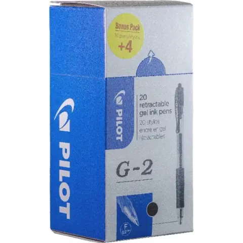 PILOT G-2 zseléstoll fekete 20 db