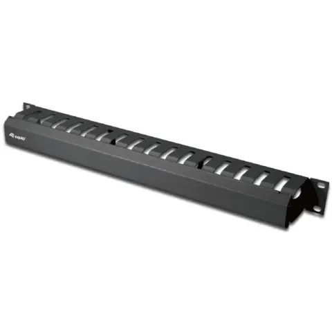 EQUIP 19" Rack Mount Cable Management Panel Black 327313