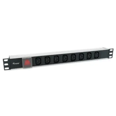 EQUIP 333310 Steckdosenleiste 8-fach 1.8m schwarz mit Schalter