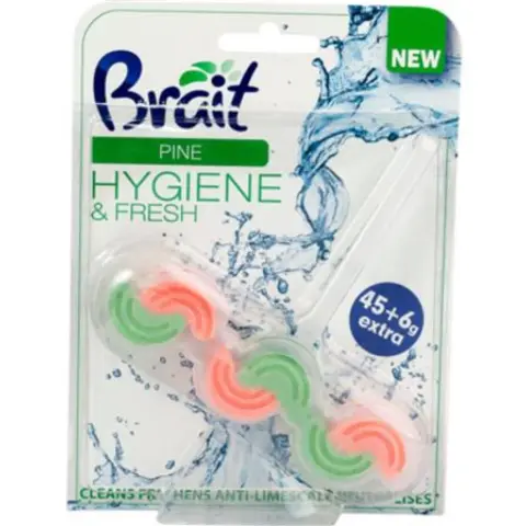 BRAIT 16360 Brait Hygiene and fresh WC cleaning block 2-phase 3x45 g pine
