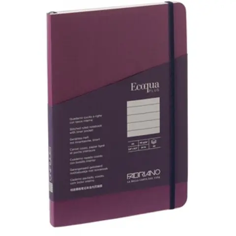 FABRIANO Ecoqua Plus A5 80 lapos vonalas notesz lila