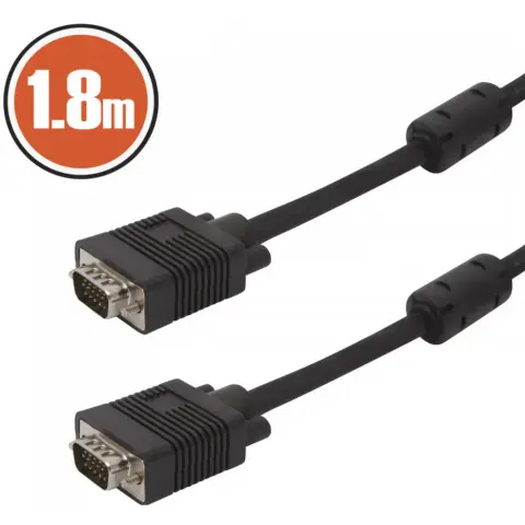 DELIGHT VGA/D-Sub Összekötő Fekete 1.8m 20191