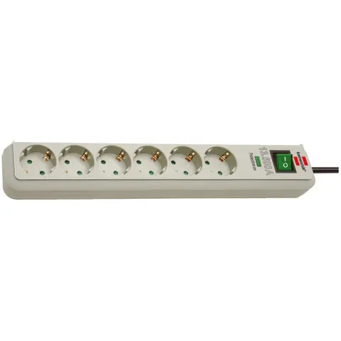 BRENNENSTUHL 1159750015 Eco-Line power strip 6 sockets 1.5m grey with switch protected