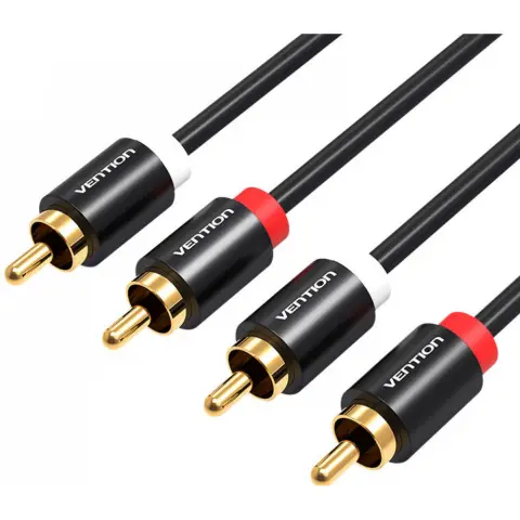 VENTION RCA Összekötő Fekete 1m VAB-R06-B100