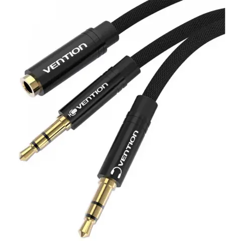 VENTION Jack Elosztó Fekete 60cm BBLBAB