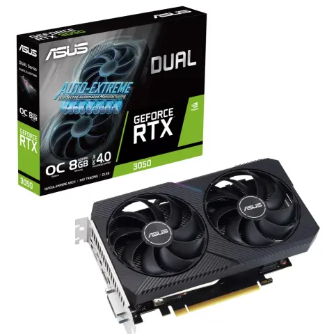 ASUS DUAL-RTX3050-O8G-V2 GeForce RTX 3050 8GB GDDR6 V2 OC PCIE