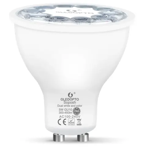 GLEDOPTO 5W GU10 450lm 6500K GLE-LAM-5WGU10-ZB