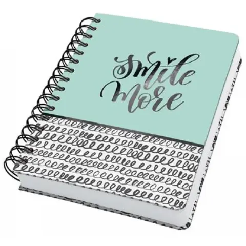 SIGEL Jolie Spirálfüzet 168x215 mm pontrácsos 120 lap keményfedeles Curly Mint