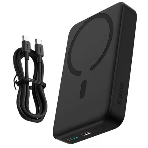BASEUS Overseas Magnetic Mini Power Bank 10000mAh 30W fekete