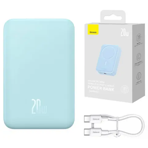 BASEUS Magnetic Mini Power Bank 20000mAh 20W kék
