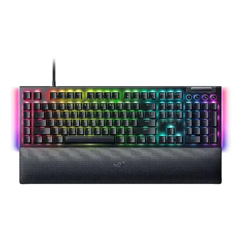 RAZER BlackWidow V4 Green UK Angol fekete