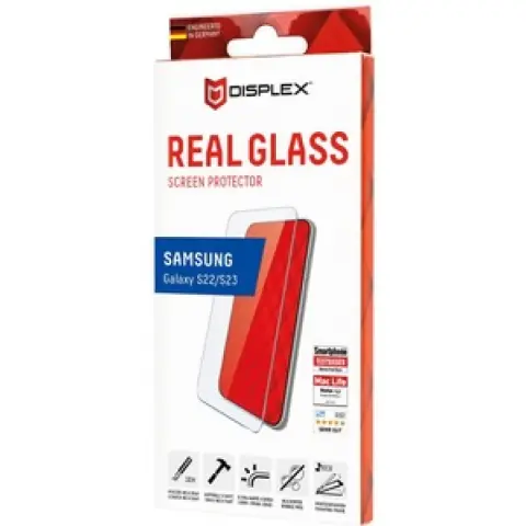 DISPLEX Real Glass Screen Protector Full Cover Samsung Galaxy S22/S23