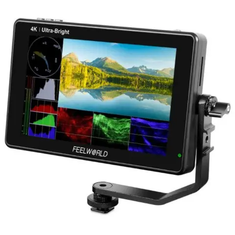 FEELWORLD LUT7 PRO - 7" 4K HDMI kameramonitor F970-es külső erőforrás és install szett-tel