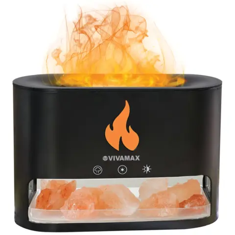 VIVAMAX GYVH55 Flame Aromadiffúzor sókristályokkal 5 W 250 ml black