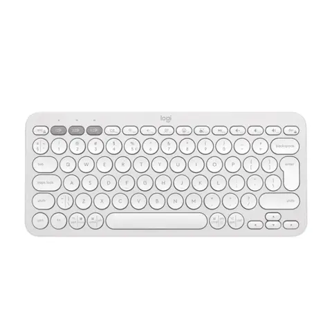 LOGITECH Pebble Keys 2 K380s Bluetooth-billentyűzet US Angol fehér