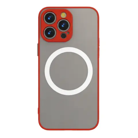 CELLECT Magnetski plastika case iPhone 15 Pro crvena i crna