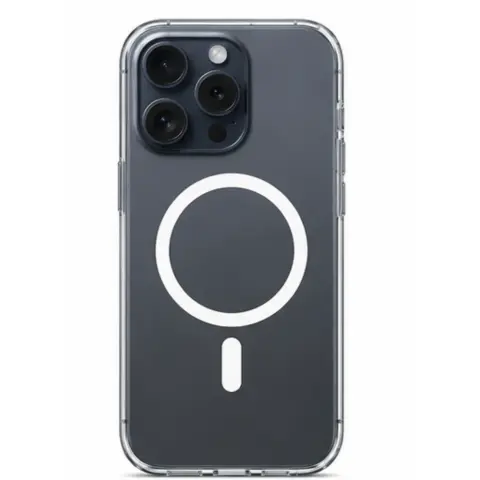 CELLECT Magnetski silikon case iPhone 15 Pro providno