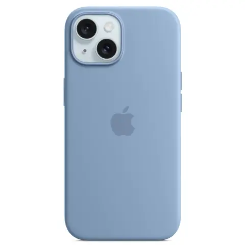 APPLE MagSafe-attached silicone case iPhone 15 Winter Blue