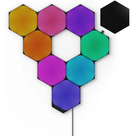NANOLEAF NL42-0102HX-9PK Hexagons Starter Kit 9 panel fekete