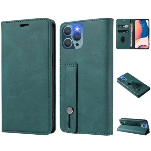 WOOZE Business Plus side-opening case iPhone 13 Pro Max green