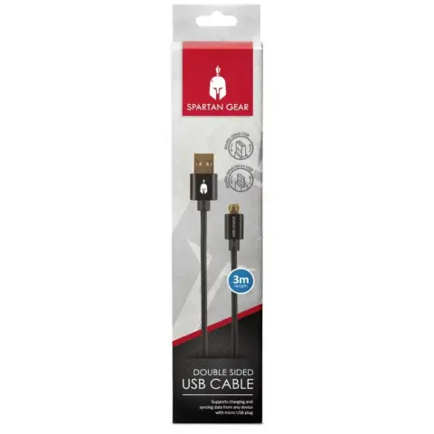 HONEYWELL Double Sided USB-A micro-USB kábel MULTI 3m fekete