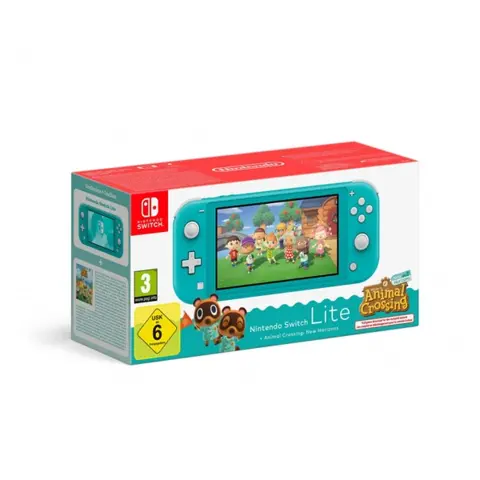 NINTENDO Switch lite turquoise + Animal Crossing New Horizons bundle