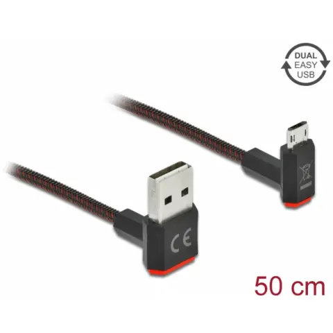 DELOCK USB Micro USB Átalakító Fekete 50cm 85265