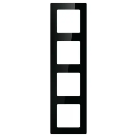 AVATTO N-TS10-Frame-B4 Négyes villanykapcsoló keret fekete