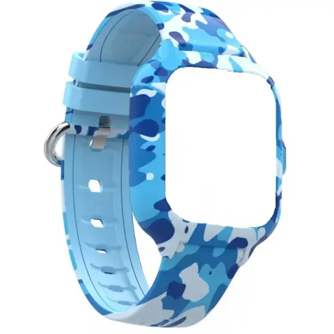 KIDSAFE Commando 4G camuflage óraszíj kék