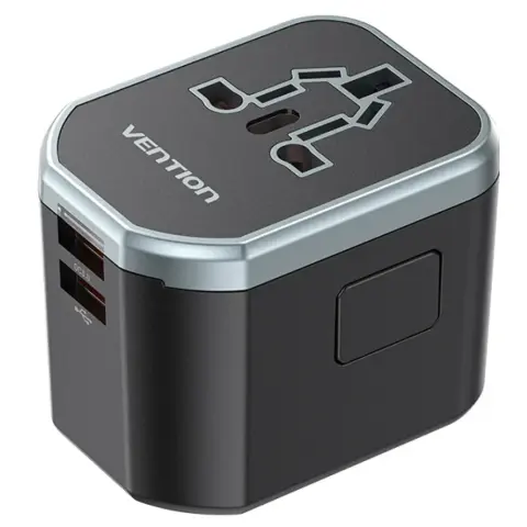 VENTION FJCB0 utazó adapter fekete