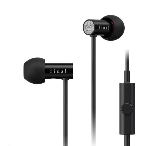 FINAL AUDIO E2000C Ein-Dynamiktreiber In-Ear-Kopfhörer mit Mikrofon schwarz