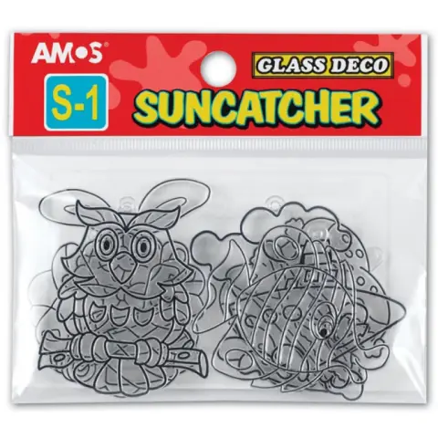AMOS Suncatcher ablakfesték sablon 6 darabos