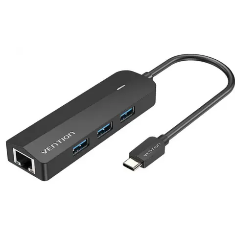 VENTION TGPBB USB-C to 3x USB 3.0 RJ45 Micro-B Hub