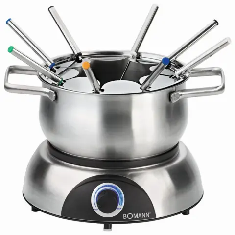 BOMANN FD 2248 CB elektromos fondue készlet 1400W rozsdamentes acél