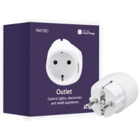 AEOTEC F típusú konnektor teljesítménymérővel fehér