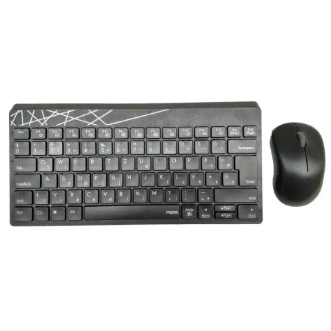 RAPOO 8000M Wireless szett Magyar fekete