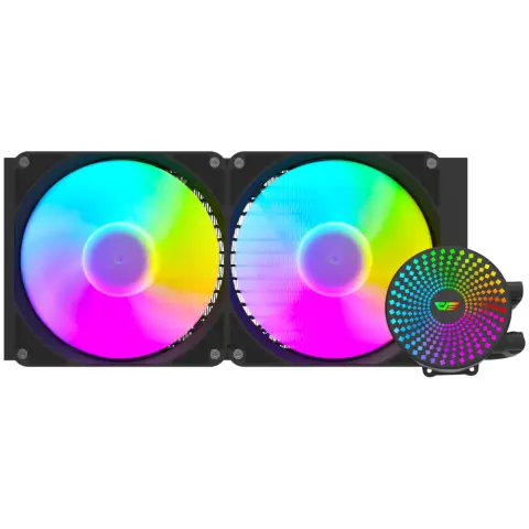DARKFLASH Radiant DC280 ARGB fekete