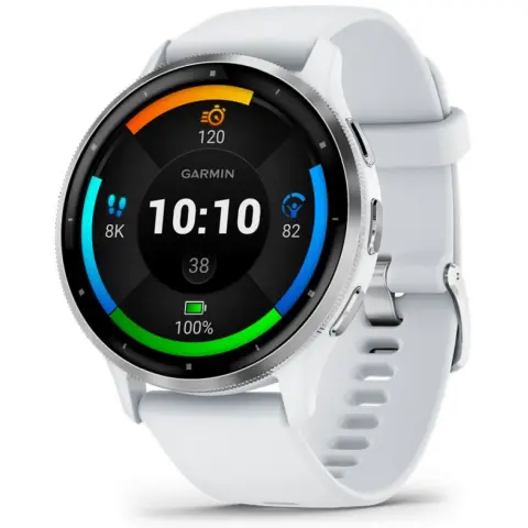 GARMIN Venu 3 homokkő ezüst kerettel szilikon szíjjal